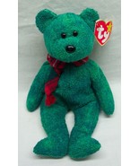 TY Beanie Baby WALLACE GREEN TEDDY BEAR W/ PLAID SCARF 8&quot; STUFFED ANIMAL... - £11.87 GBP