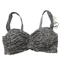 Coco Reef Underwire Bra Bikini Bandeau Top Size 32/34D Brown Animal Convertible  - $29.65