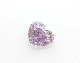 Rare Purple Diamond - 0.71ct Natural Loose Fancy Intense Pink Purple GIA Heart  - £37,962.33 GBP