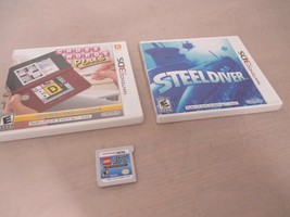 Lot of 3 Nintendo 3DS Steeldiver, Lego City Undercover Chase, Crosswords Plus - £15.57 GBP