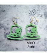 St Patricks 3d Printed fishhook earrings - $69.97 MXN