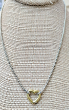 Pre-owned David Yurman Cable Heart Station Necklace with 18K Gold Revers... - £337.77 GBP