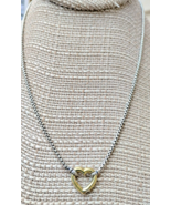 Pre-owned David Yurman Cable Heart Station Necklace with 18K Gold Revers... - £337.77 GBP