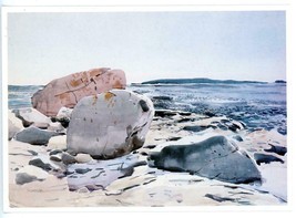 Roger Savage Art Postcard Port Mouton Island Nova Scotia 1981 Unposted - $3.99
