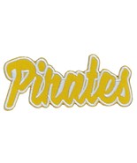 Pirates Text  Embroidered Applique Iron On Patch Various Sizes Customize - $130.21 MXN+