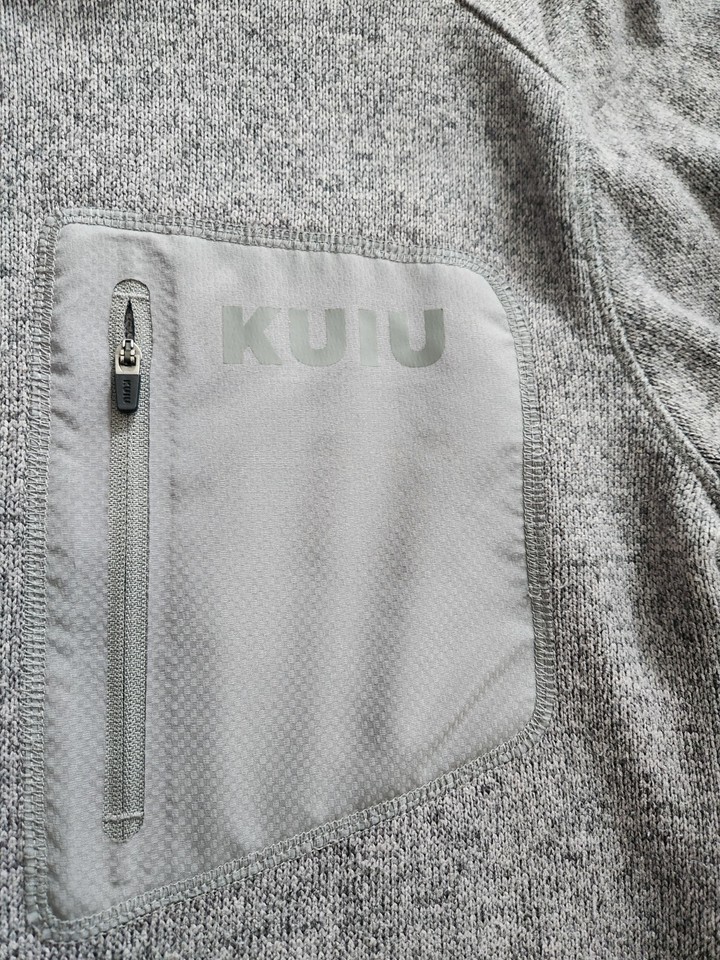 KUIU Base Camp High Loft Sweater Fleece Men's XL GRAY 1/2 Zip Pullover Item image 3