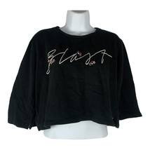 Zara Women&#39;s White &amp; Black Collection Blast Print Crop Sweatshirt Size S... - £19.07 GBP