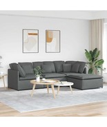 vidaXL Modular Sofa Dark Grey Fabric (100% Polyester) Large Modular - $3,705.02 CAD