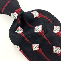Tabasco Usa Tie Gray Black Golf Course Club Silk Necktie N4-322 New Ties Novelty - £15.56 GBP