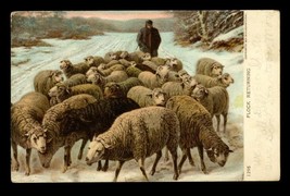 Vintage UDB Postcard #1295 Shepherd Sheep Flock Returning 1904 Ullman - £9.67 GBP