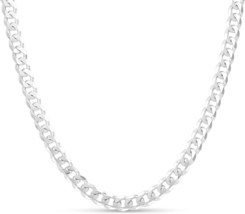 Sterling Silver 7.5Mm Curb Link Chain for Men or Women Made in Italy  - £57.72 GBP+