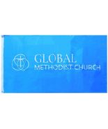 3x5 Global Methodist Church Blue Premium 100D 3&#39;x5&#39; Polyester Flag Banner - $7.89