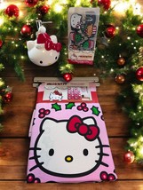 Hello Kitty, Pink Christmas Shower Curtain With Curtain Hooks &amp; Soap Dis... - $54.77