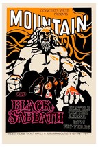 Black Sabbath &amp; Mountain - Seattle Center Arena 1971 STICKER Big Size &amp; ... - $9.50