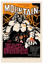 Black Sabbath &amp; Mountain - Seattle Center Arena 1971 STICKER Big Size &amp; ... - £7.52 GBP