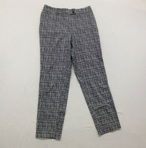 Cleo Women&#39;s Size 8 Black White Plaid Stretch High Rise Tapered Leg Ankl... - $7.92