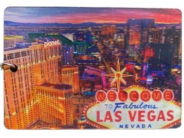 Welcome to Fabulous Las Vegas Night View Double Sided 3D Key Chain - $6.99