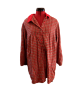 Victoria&#39; Secret Country Medium Red green Plaid Flannel Nightshirt Pajam... - $365.64 MXN