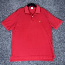 Brooks Brother 346 Polo Shirt Mens XL Red Solid Short Sleeve Cotton Casu... - $17.55