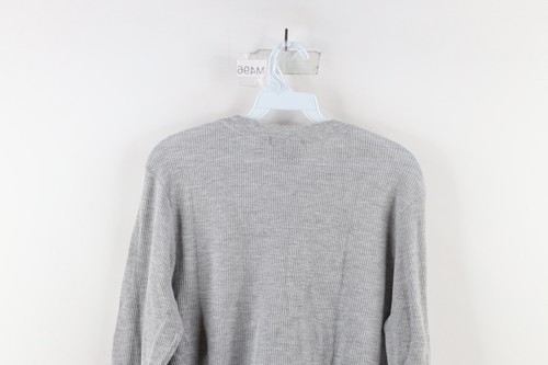 Vtg Hurley Mens M Distressed Spell Out Thermal Waffle Knit Long Sleeve T-Shirt Item image 8