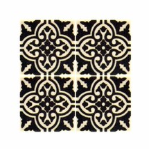 Black And White V2 Ornamental Floor Tile 2X2 Construction Piece Building... - $1.70