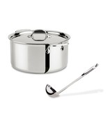 All-Clad 8-Qt 4408 SS Tri-Ply 8-qt Stock Pot NO LID Included 14in Ladle - $152.19 CAD