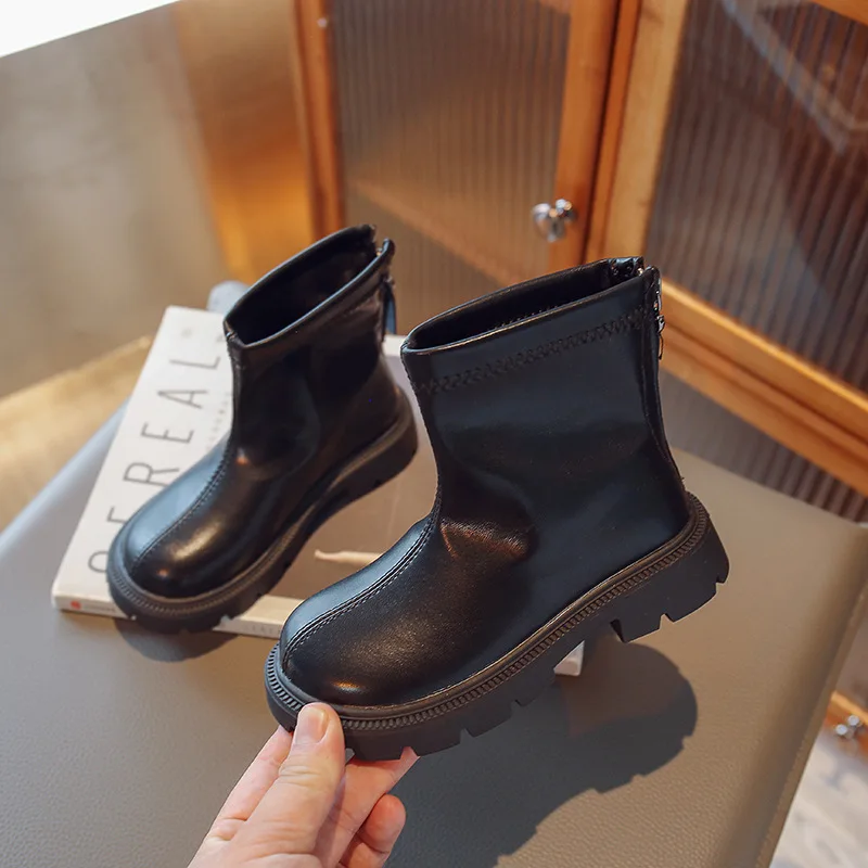  style boots girls fashion ankle boots children short leather boots kids platform shoes thumb200