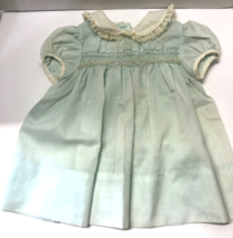 Vintage Children&#39;s Original Polly Flinders Hand Smocked Floral 18 mo. Dress - £7.93 GBP