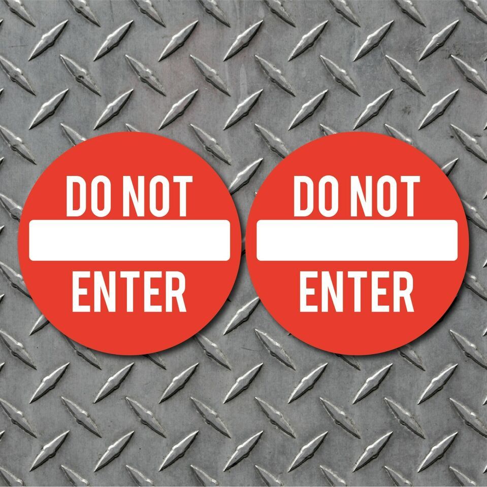 (2) 6&quot; x 6&quot; DO NOT ENTER Safety Warning High Quality 6 mil Vinyl Decals - $6.88