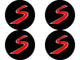 Mini Cooper R50  - Set of 4 Metal Stickers for Wheel Center Caps Logo Ba... - £19.90 GBP+