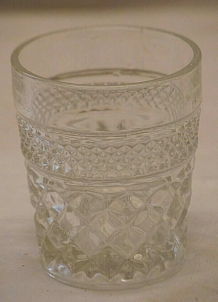 Wexford Clear Old Fashioned Glass Anchor Hocking Diamond Point 4 oz. Vin... - $12.86