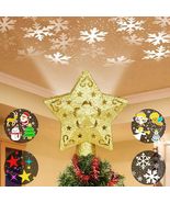 Christmas Tree Topper Lighted with 4 Projected Patterns, Christmas Tree ... - $13.99