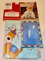 Giant Gift Bags With Tag You Choose Type 36&quot; x 44&quot; Plastic Holiday Time ... - $3.21 CAD+