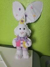 Easter Bunny Rabbit Fabric Doll Plush Standing Figurines Spring Decor Ho... - $19.60