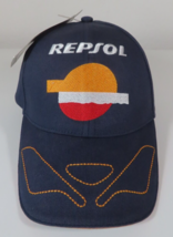 Repsol Navy Blue Logo Moto MX F1 Racing Daring Strapback Hat Cap OSFM NEW - £26.45 GBP