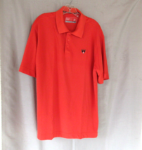 Cutter &amp; Buck men&#39;s polo shirt Large pumpkin orange Dry Tek Worcester golf - £10.05 GBP