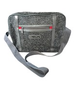 Oscar De La Renta Gray Tweed Shoulder Bag 48 Hour Weekender Travel Carry On - $32.71