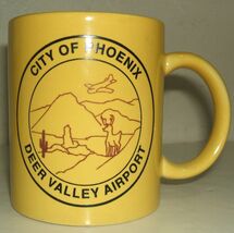 City of Phoenix, Arizona Deer Valley Airport ceramic coffee mug - $30.00
