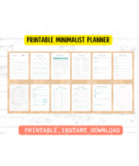 Perpetual planner-size letter-A5-printable Planner- minimalist-daily-mon... - £1.57 GBP