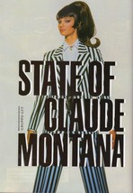 1993 Claude Montana Gown Sexy Brunette Suit Vintage Print Ad 1993 - £13.41 GBP