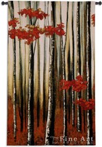 31x51 BEAUTY WITHIN I Birch Trees Fall Autumn Nature Tapestry Wall Hanging - £126.24 GBP