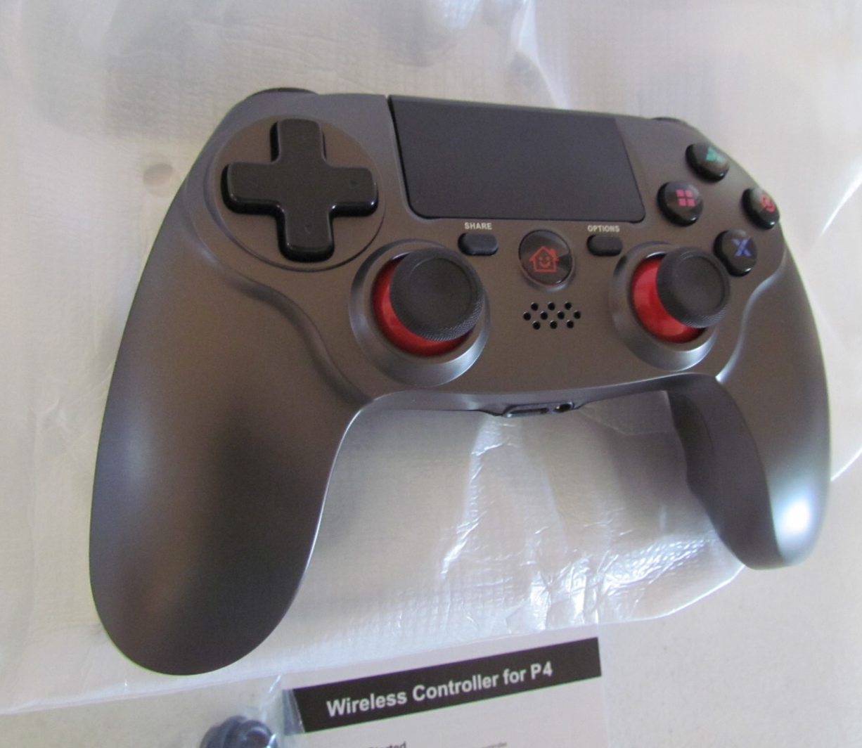 Wireless Controller for PS4 Non-Slip Grip 3.5mm Audio Jack and Thumb Cap... - $19.95