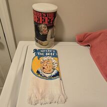 VTG 1984 Wendy&#39;s Restaurant Blow Mold Where&#39;s The Beef Ad Coin Bank + Ha... - $68.81 CAD