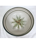 Handmade Pottery Bowl Thrown Pinecone Design Signed Julie 9 3/4" W x 3" T - $44.55