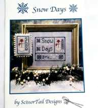 Scissor Tail Designs Cross Stitch Pattern Snow Days Winter Snowman Brrr - £10.19 GBP