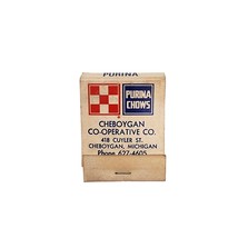 Matchbook Cheboygan Co-operative Co.  Michigan Purina Chows Vintage - $11.62