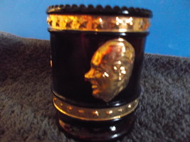 1976 Red Toothpick Holder Commemorative with R. Nixon, G. Washington &amp; Am Indian - £23.59 GBP