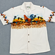 Hawaiian Shirt Made in Hawaii KY's Cotton Aloha Island Rooster Print - $59.39