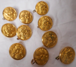 WB Co Button Military USA EAGLE METAL BUTTONS shank Navy Gold Tone 5/8&quot; ... - $19.99