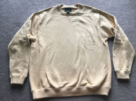 Eddie Bauer Yellow Pullover Knit Sweater 100% Cotton Men's Size XL - $9.89